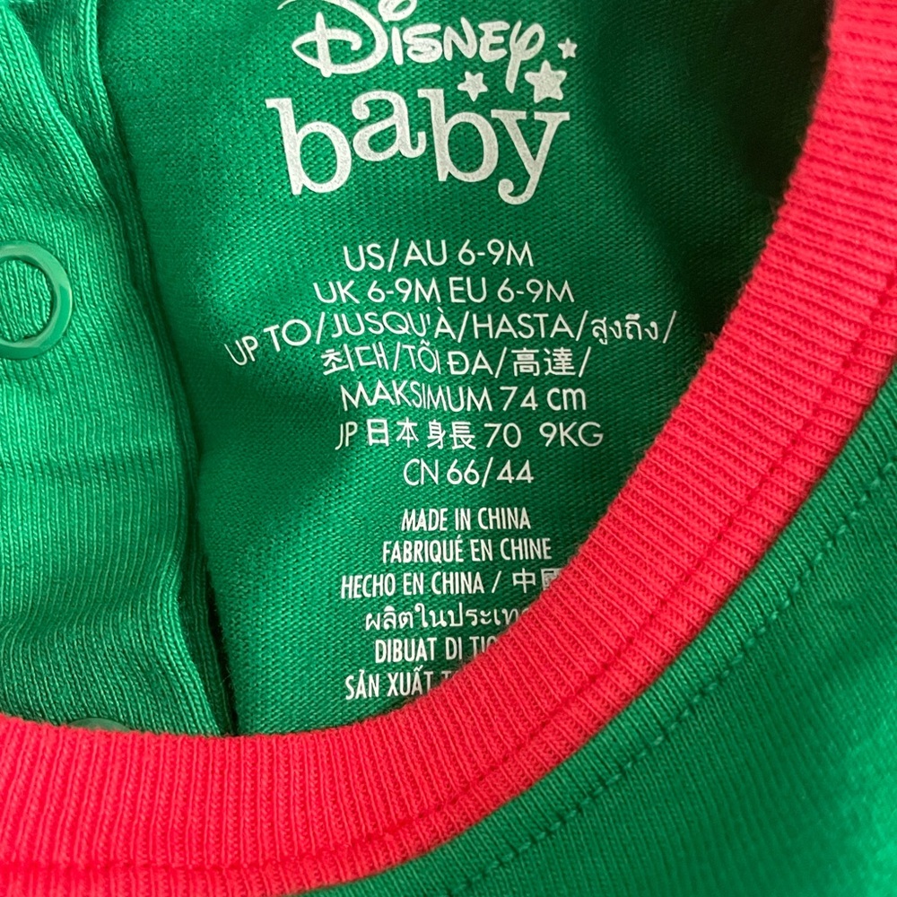NEW Walt Disney Parks Infant &‎ Toddler Mickey Mouse Elf Pajamas w/ Ears Hat - Picture 8 of 12